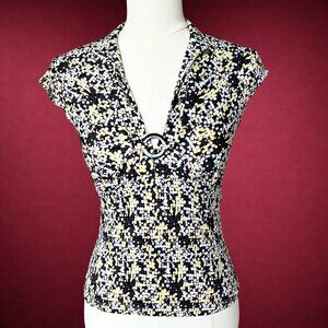 Y2K Candie’s Dotted Ring-Detail Short Sleeve Top